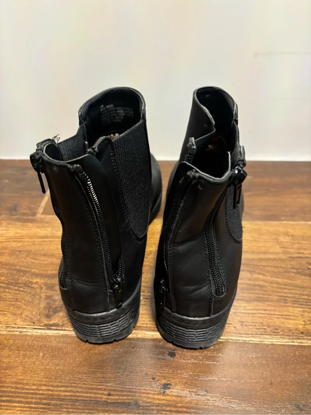 Women’s Black Chelsea Booties with Easy Zip